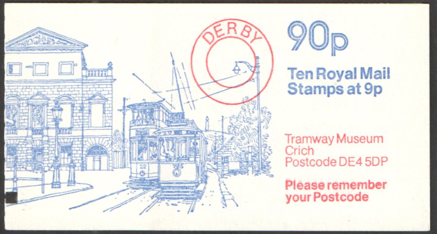 (image for) FG7A / DB8(8) + BMB Perf E1 90p Tramway Museum Left Margin Folded Booklet